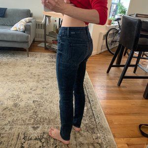 Size 26 High Waisted Navy Mother "Looker" Jeans